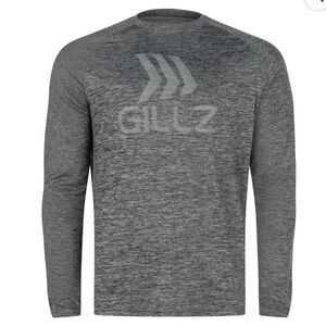 Gillz Men's Vapor Jaquard Long Sleeve Performance Fishing Shirt Heathered Grey